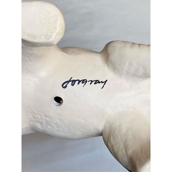 Native American Pottery Bear Sculpture Handmade Painted -Signed 11'' U1771 - Picture 9 of 11